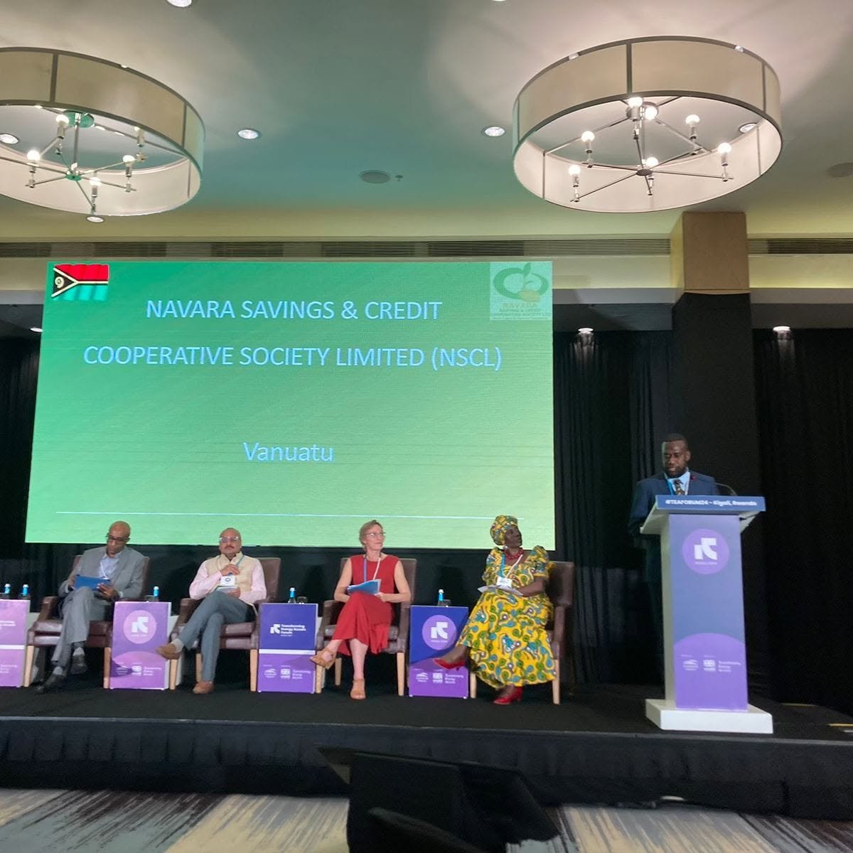 NSCL on stage at the Transforming Energy Access Forum in Kigali